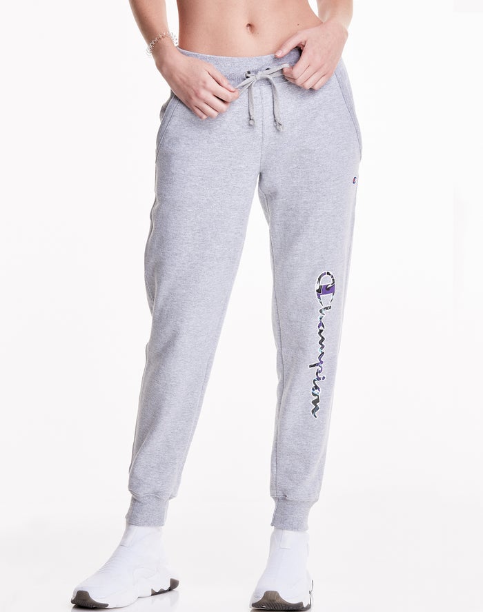 Champion Powerblend Fleece Liquid Filled script Logo - Naisten Harmaat Collegehousut - Suomi 1746253